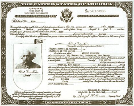 Сертификат о натурализации в США