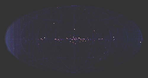 Карта всего неба в диапазоне энергий 20–50 кэВ, полученная обсерваторией «Интеграл»