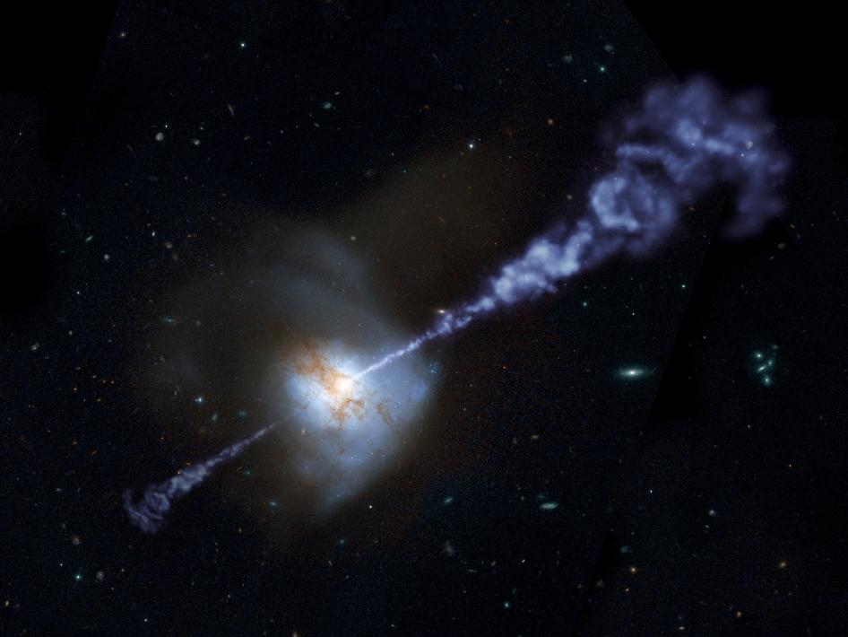 Галактики с активным ядром, такие как Arp 220, демонстрируют падение скорости звездообразования, сопровождающееся ростом светимости в рентгеновском диапазоне. Виноваты ЧД? (Фото NASA / JPL-Caltech.)
